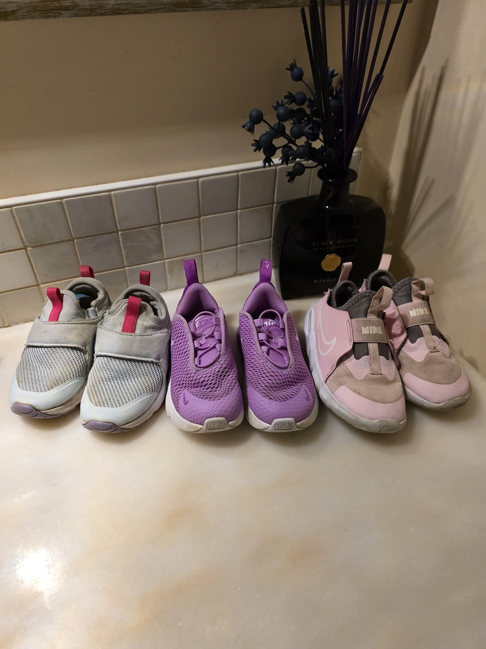 Nike Kids Pink and Lavender Sneakers Bundle
